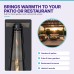REALGLOW real flame pyramid heater for gardens, pubs, restaurant terraces, hotels and events