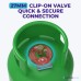 11kg patio gas bottle clip-on valve connection for quick and secure BBQ gas regulator fitting